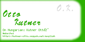 otto kutner business card